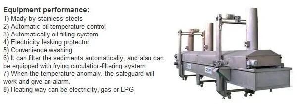 Industrial Automatic Continuous Belt Snack Food Fryer