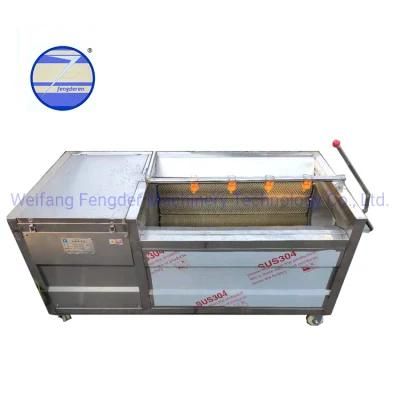 High Speed Production Line of Fruit and Vegetable Roller Washing Machine Potato Cleaning ...