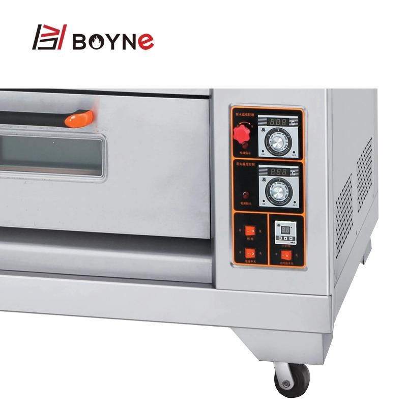 Commercial Kitchen Gas Bakery Machine Two Deck Six Tray Baking Oven