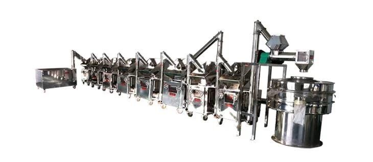 Automatic Chilli Cleaning Deseeding and Grinding Production Line Project