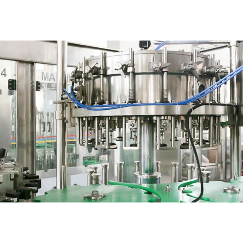 Automatic Liquid Carbonated Drink Water Glass Bottle Beer Washer Capping Filling Machinery Production Line