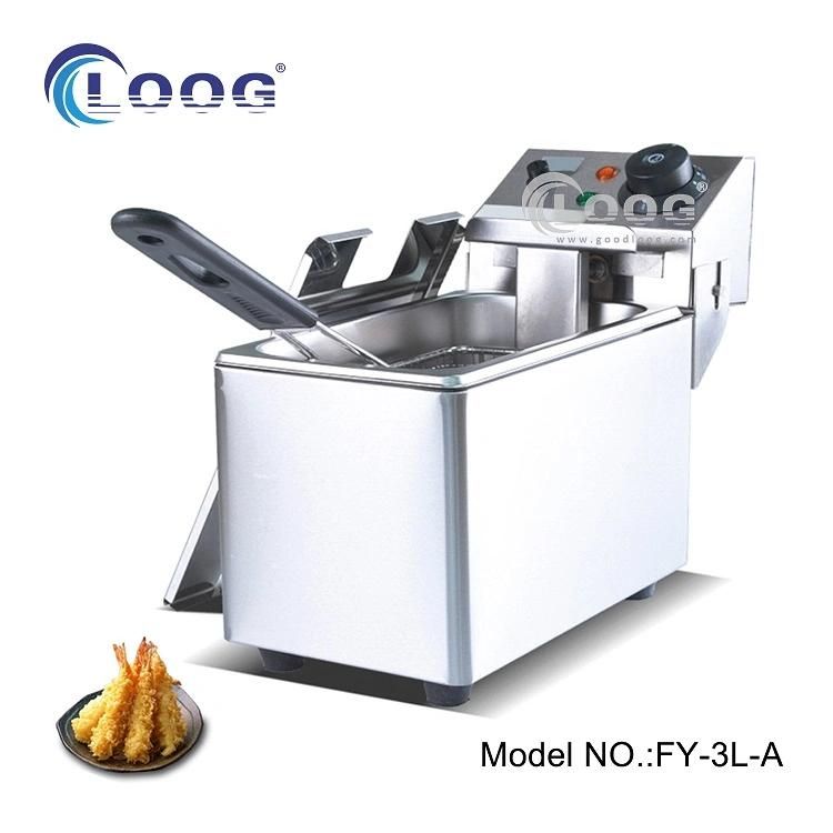 Catering Equipment Commercial Stainless Steel Chips Shrimp Oli Frying Electric Househond Portable Single Deep Fat Churros Fryers for Kitchen