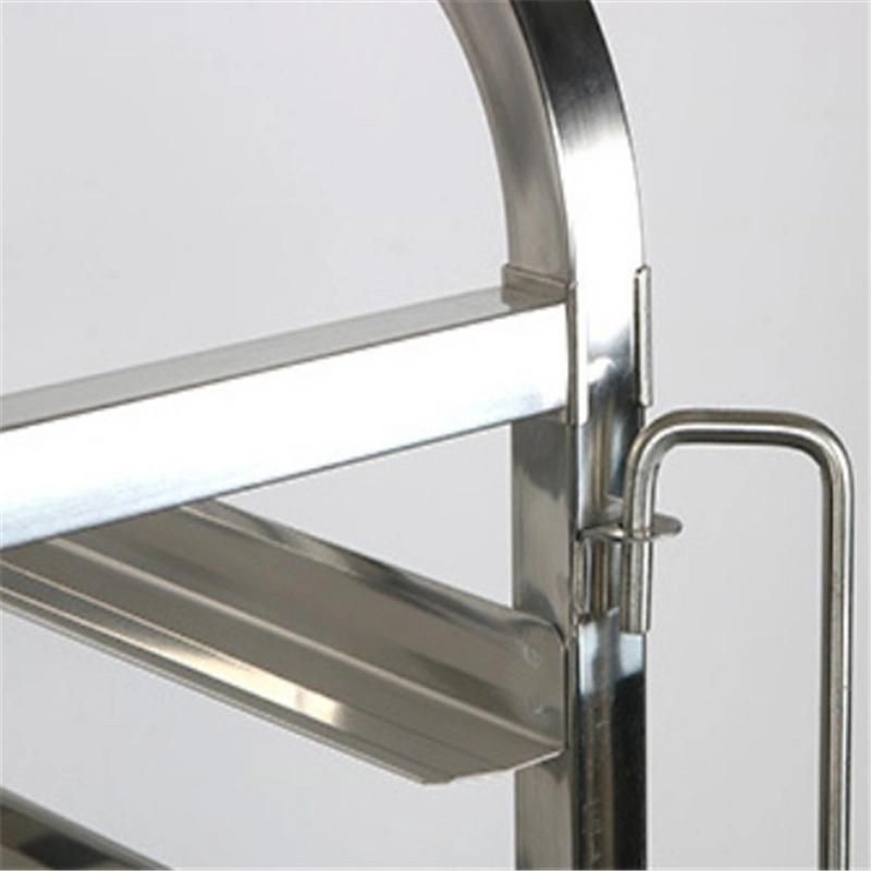 High Standard Stainless Steel Knocked-Down Baking Tray Rack Trolley