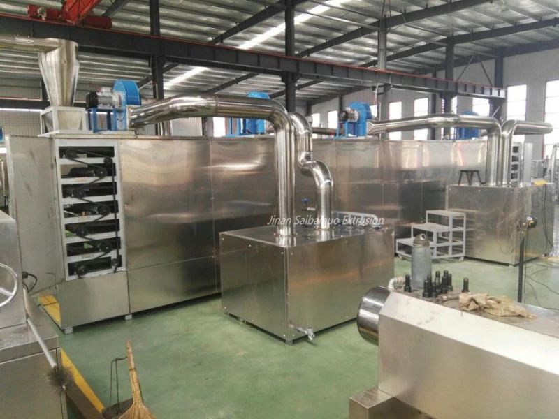 Tvp Tsp Fiber Artificial Vegetable Meat Production Plant Textured Soya Protein Processing Line Soy Chunks Nuggets Making Machine