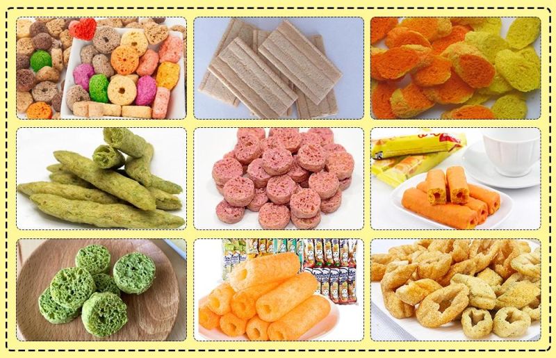 China Cereal Wheat Fryums Filling Snack Production Line Slanty Papad Chips Extruding Machinery
