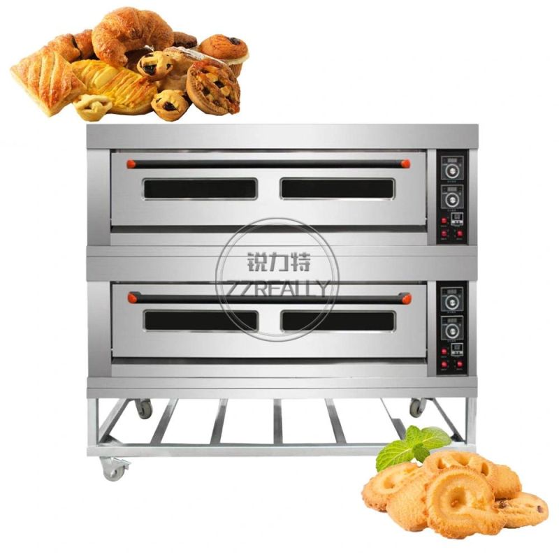 Double Layer 6 Trays High Quality Commercial Baking Oven Industrial Electric Bread Cake Pizza Oven Bakery Machines