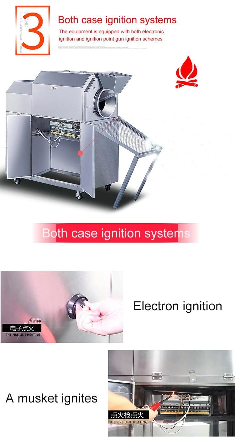 Factory Direct Commercial Automatic Small Peanut Chestnut Melon Seeds and Chestnut Roasting Machine