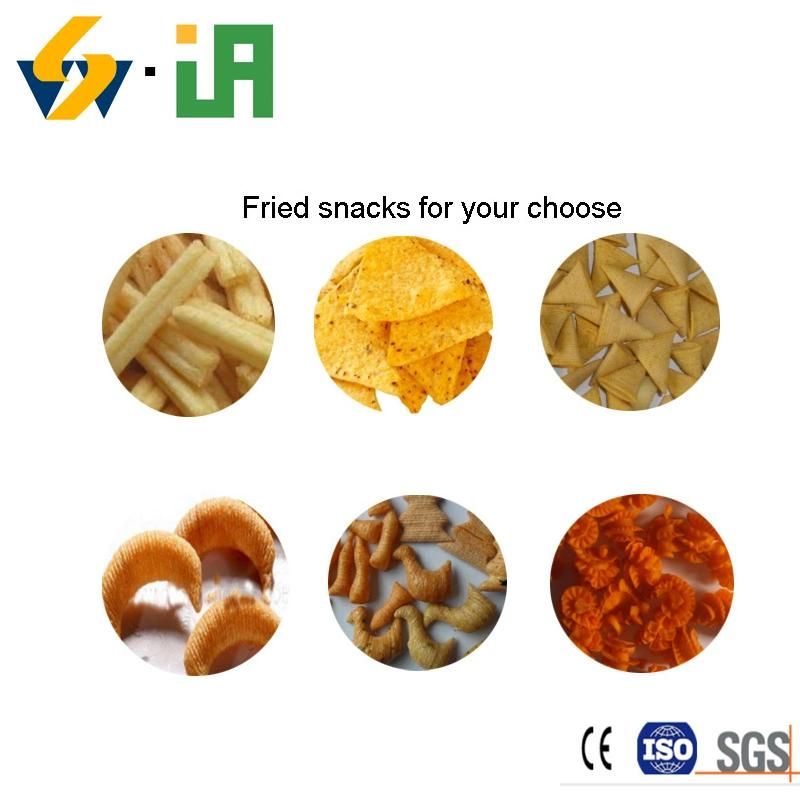 Small Capacity 100 Kg/H Tortilla Chips Corn Chips Food Processing Making Machine Fried Snacks Bugles Making Machine