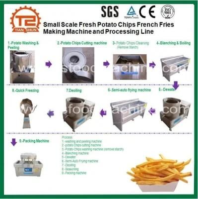 Small Scale Fresh Potato Chips French Fries Making Machine and Processing Line