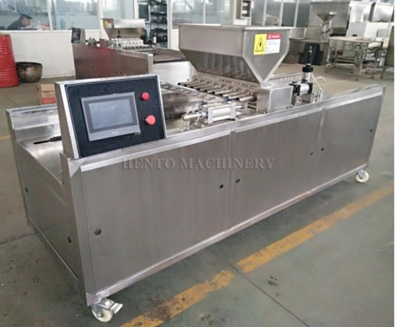 High Efficiency Automatic Core Filling Cake Production Line / Snack Food Yolk Pie Making Machine Price / Sandwich Cake Core Filling  Machine