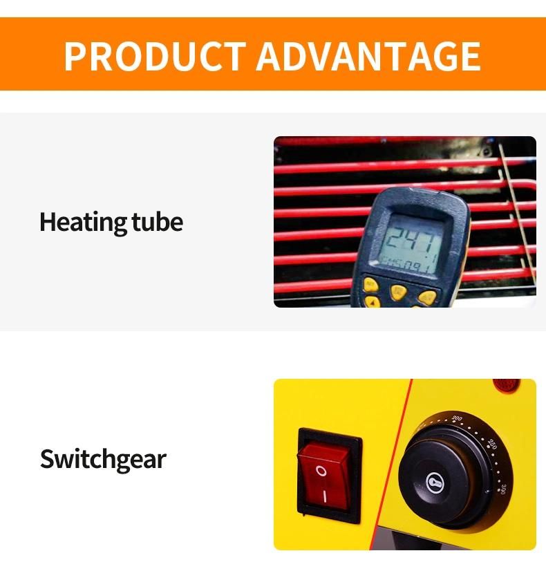 Commercial Single-Head Yellow Painted Electric BBQ Burner with Temperature Control Knob