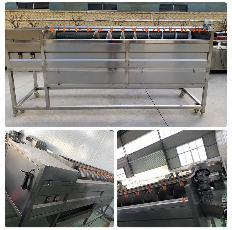 Automatic Brush Potato Washing Peeling Washer Peeler Line Machine