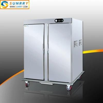 New Style Electric Restaurant Food Warmer Cart with Two Doors for Sale