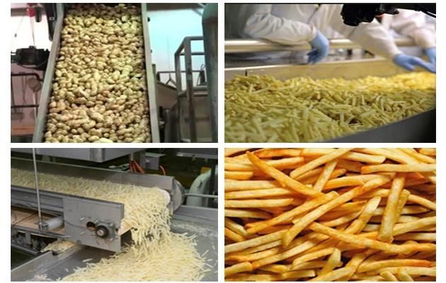 200kg/500kg/1000kg Fully Automatic Potato Chips Making Machine Frozen French Fries Production Line