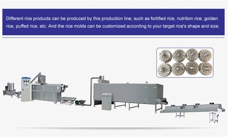 Nutrition Rice Fortified Cereal Rice Atficial Rice Extruder Making Machine