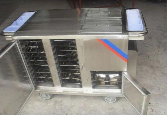 Stainless Steel Electric Heated Type Insulated Food Cart (THR-FC011)