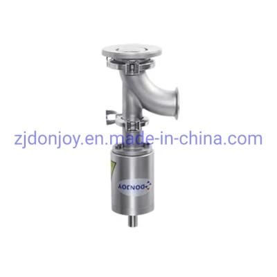 Pneumatic Clamped 90 Degee Elbow Type Tank Bottom Valve