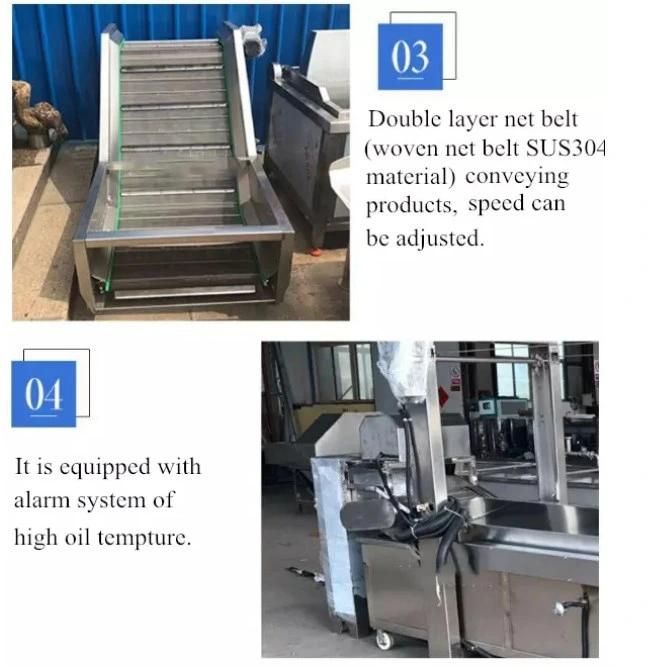 Automatic High Capacity Belt Frying Machine