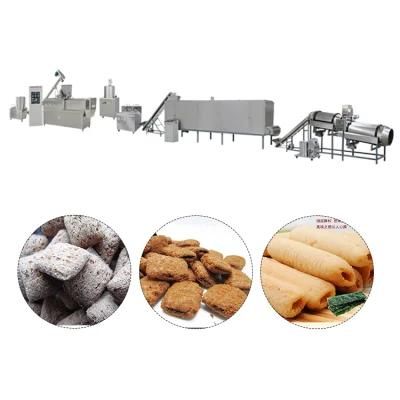 China Cereal Wheat Fryums Filling Snack Production Line Slanty Papad Chips Extruding ...