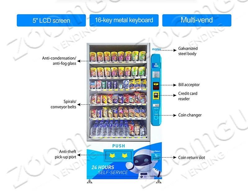 Zg Gym School Office Vending Machine with Advanced Refrigeration Unit