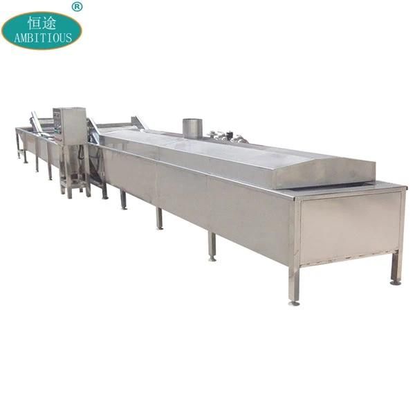 Steam Blancher Conveyor Belt Continuous Mussels Blanching Machine