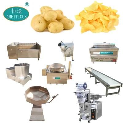Potato Chip Machine Processing Lines 100kg Potato Chips Production Line