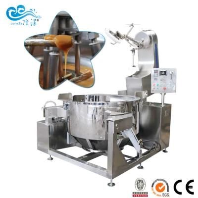 China Factory Automatic Industrial Large Gas Jacket Cooker with Mixer 300L Caramel Paste ...