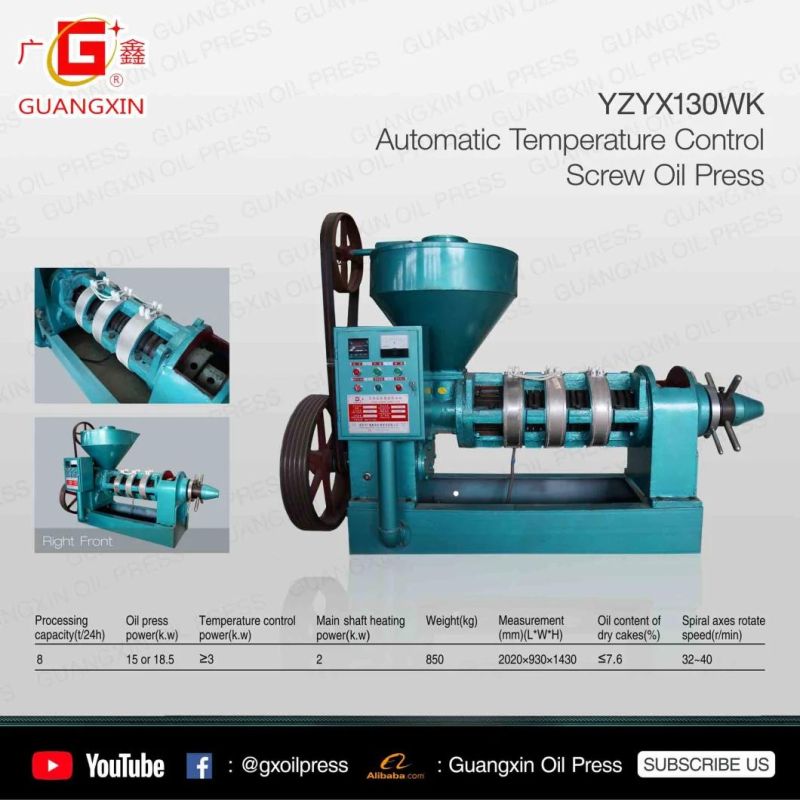Cooking Oil Processing Equipment Screw Hot Oil Press Machine with Heater