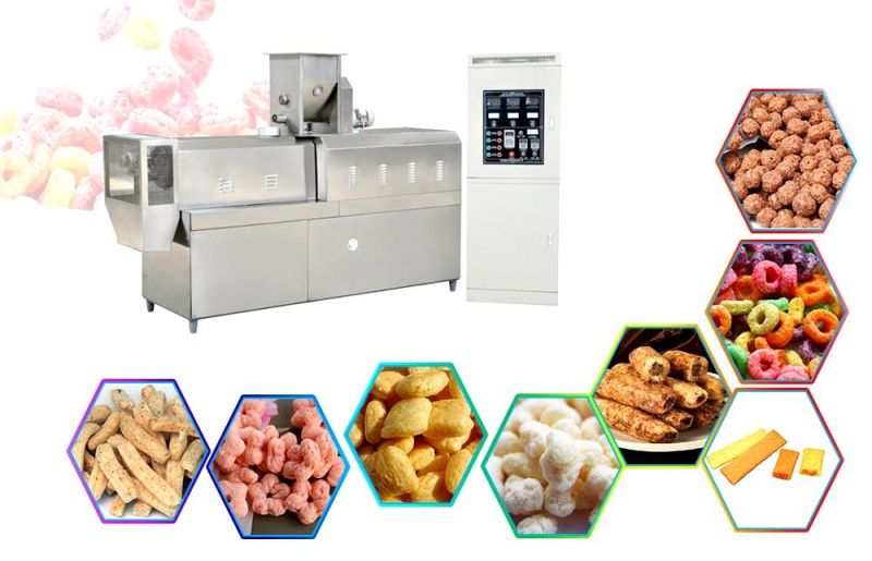 Hot Sale Full Automatic Puffing Snacks Food Extruder Making Machine