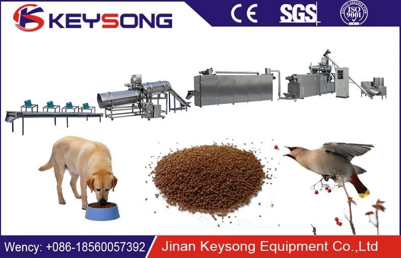 Dry Puffed Dog Food Processing Line Cat/Bird/Fish /Pet Feed Making Machine