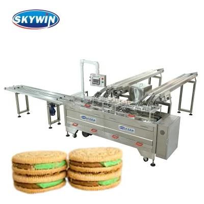 Two Color Sandwich Cream Biscuit Making Machine Sandwiching Equipment