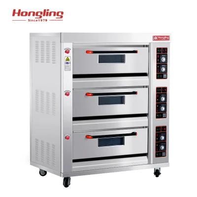 3 Deck 6 Trays Gas Deck Oven Commercial Bakery Equipment Pizza Oven Baking Oven