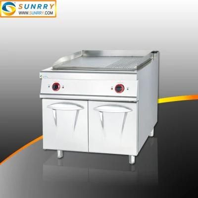 Commercial Electric 2/3 Flat and 1/3 Grooved Griddle with Cabinet/Oven