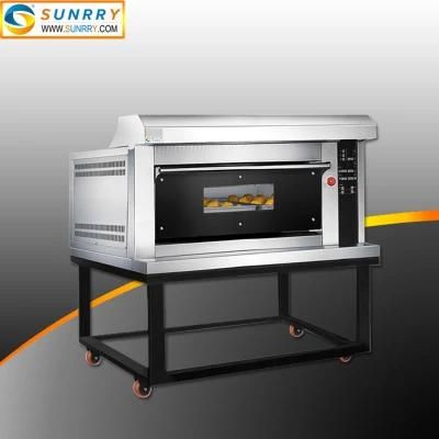 Energy Saving Double Decks Six Trays Door Glass Gas Deck Oven