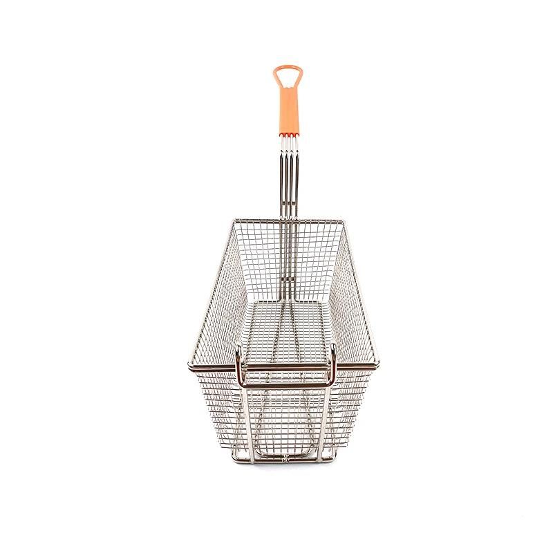 Commercial Rectangular Deep Fryer Basket with Front Hook