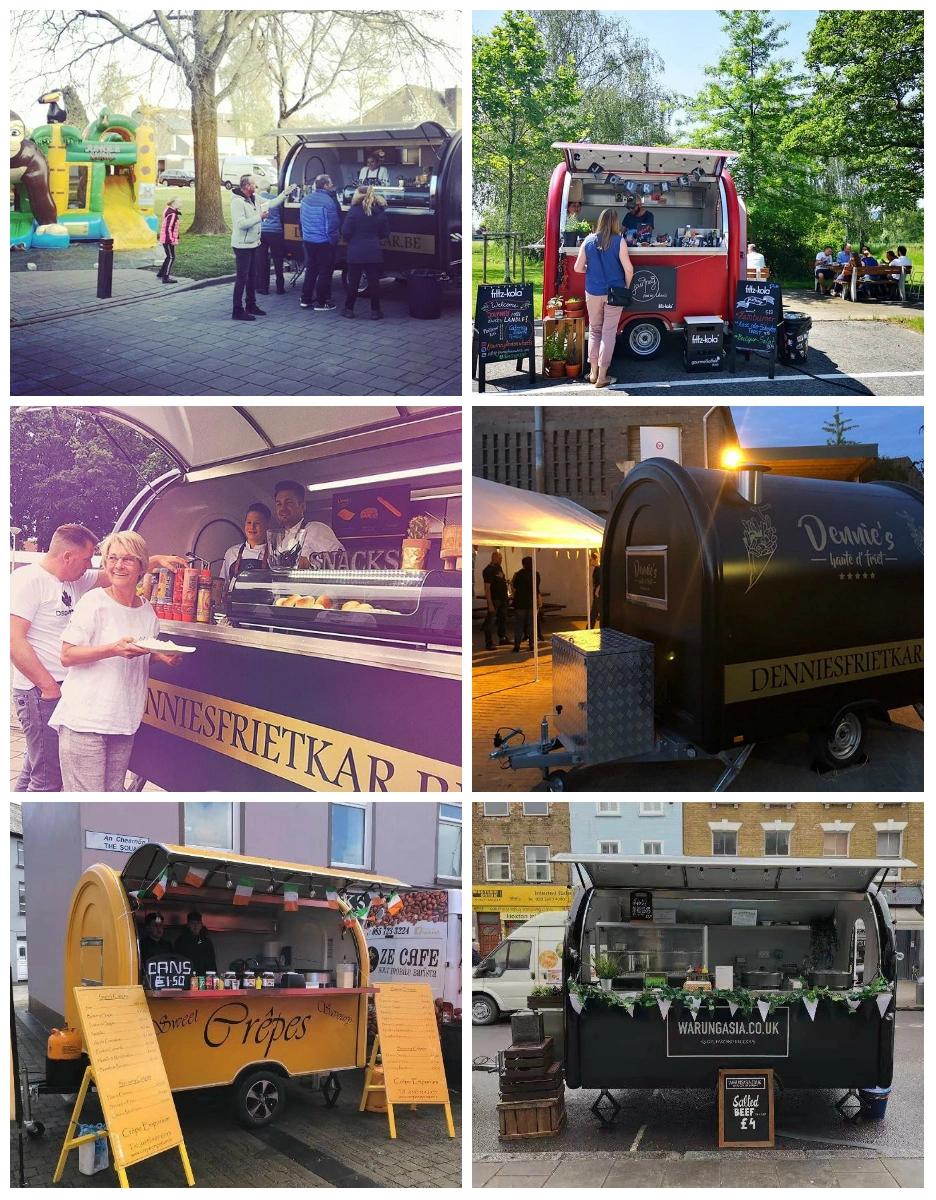 Remorque Food Truck Forma De Laranja Quiosque Ce Certification Food Carts/Mobile Food Car for Hot Dog