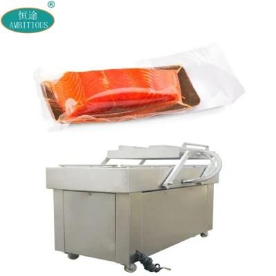 Vacuum Packing Machine Dubbal Chambar Salmon Fish Vacuum Packing Machine