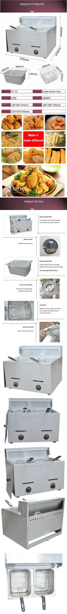 Commercial Gas Type Deep Fryer Potato Chips Frying Machine Small Deep Fryer New Restaurant Deep Fryer