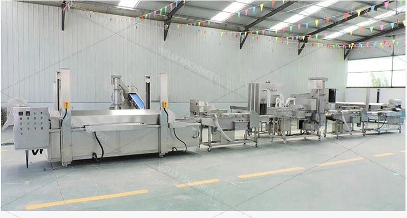 Continuous Automatic Vegetable Cutlet Production Line Chicken Popcorn Forming Machine