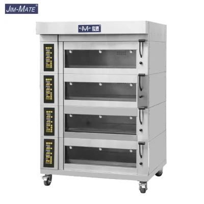 Commercial Pizza Oven Kitchen Equipment with Stone 4 Deck 8 Trays Electric Baking Machine ...