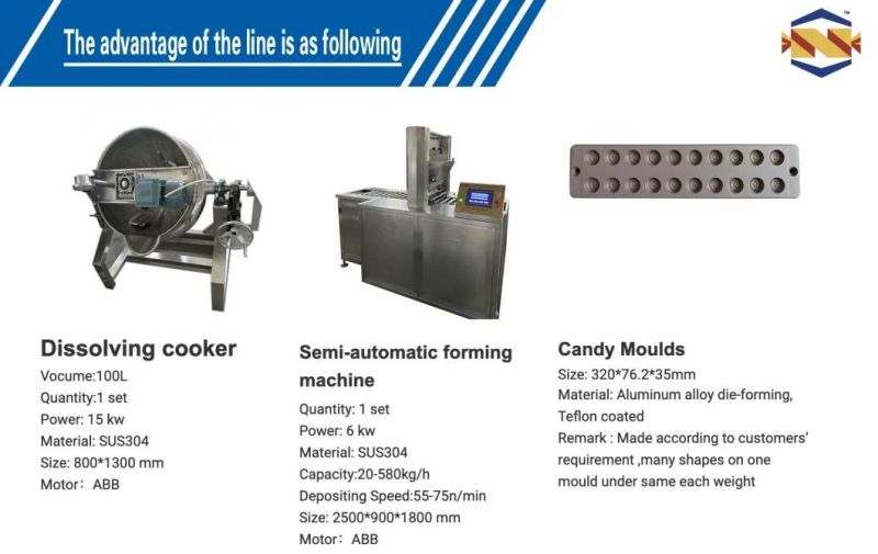 Multi-Flavor and High-Yield Semi-Automatic Small Hard Candy Making Machine