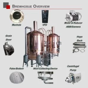 Complete Beer Brewing Equipment Stainless Steel Beer Brewery Brewhouse Fermentation Tank