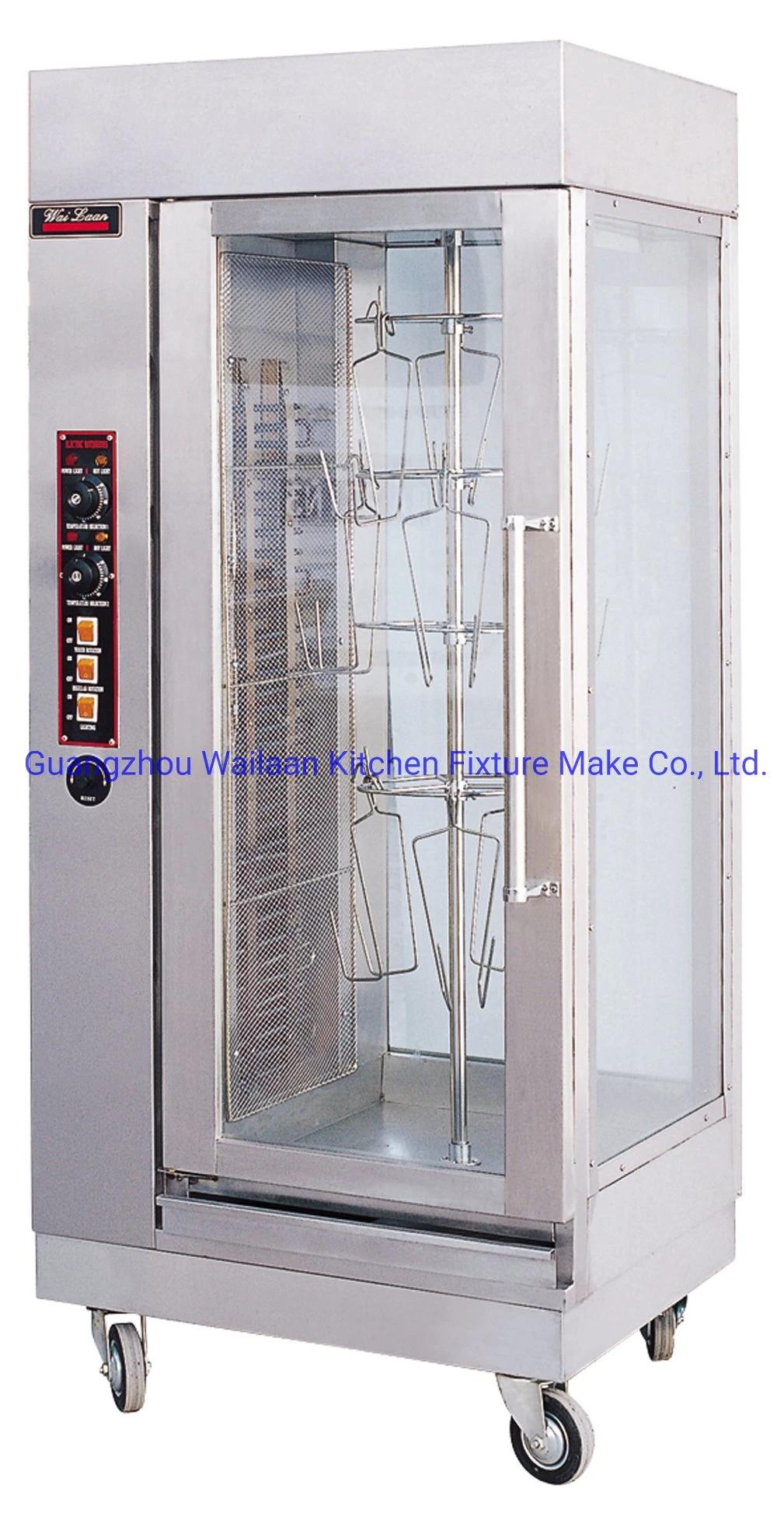 High Quality Stainless Steel Vertical Gas Chicken Rotisserie Cabinet Chicken Roasting Machine