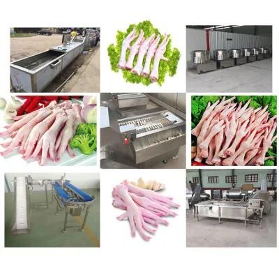 Fully Automatic Chicken Claw Scalding Machine Commercial Chicken Feet Processing Line