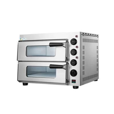 Electric Double Pizza Oven Baking Equipment Commercial Deck Oven