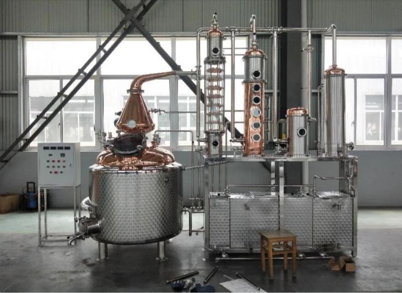 Moonshine Gin Rum Vodka Spirits Distill Alcohol Distillery Equipment with Boiler Condenser