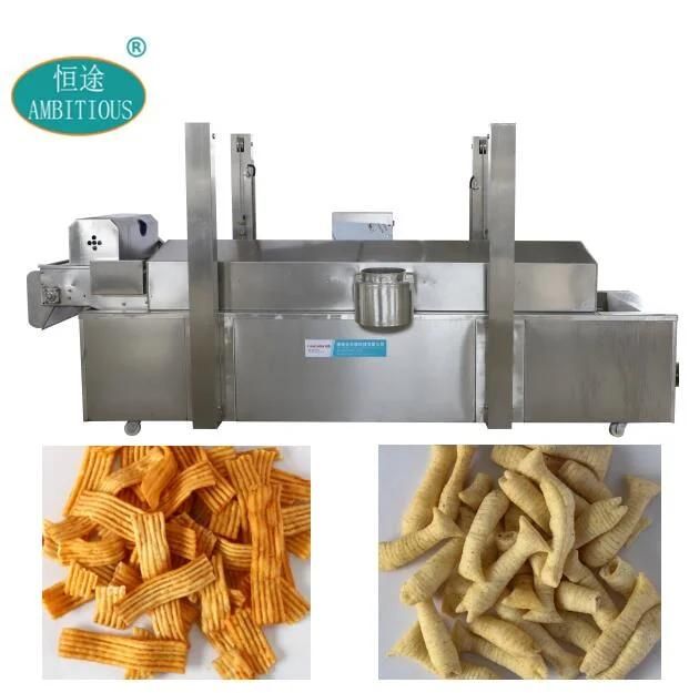 Fried Puffed Food Production Line Crisps Frying Machine