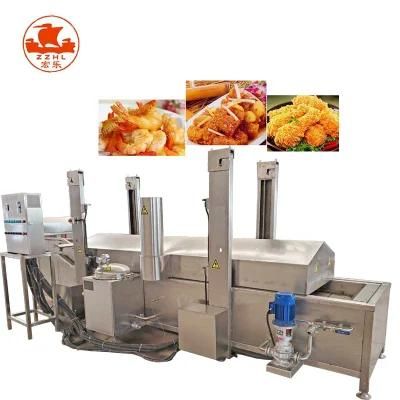 Fully Automatic Electric Heating Continuous Meat Aquatic Products Fryer