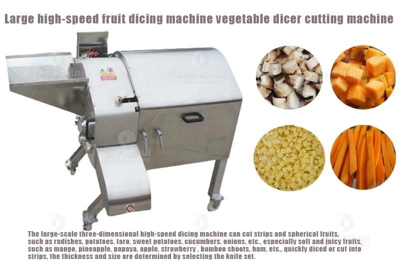 High-Speed Three-Dimensional Vegetable Dicing Machine Fruit Cutting Equipment Fruit Dicer