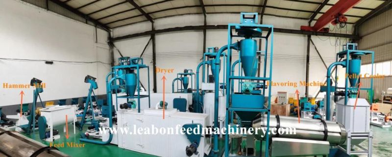 Leabon Small 500kg/H Pet Dog Floating Fish Pellet Feed Production Line